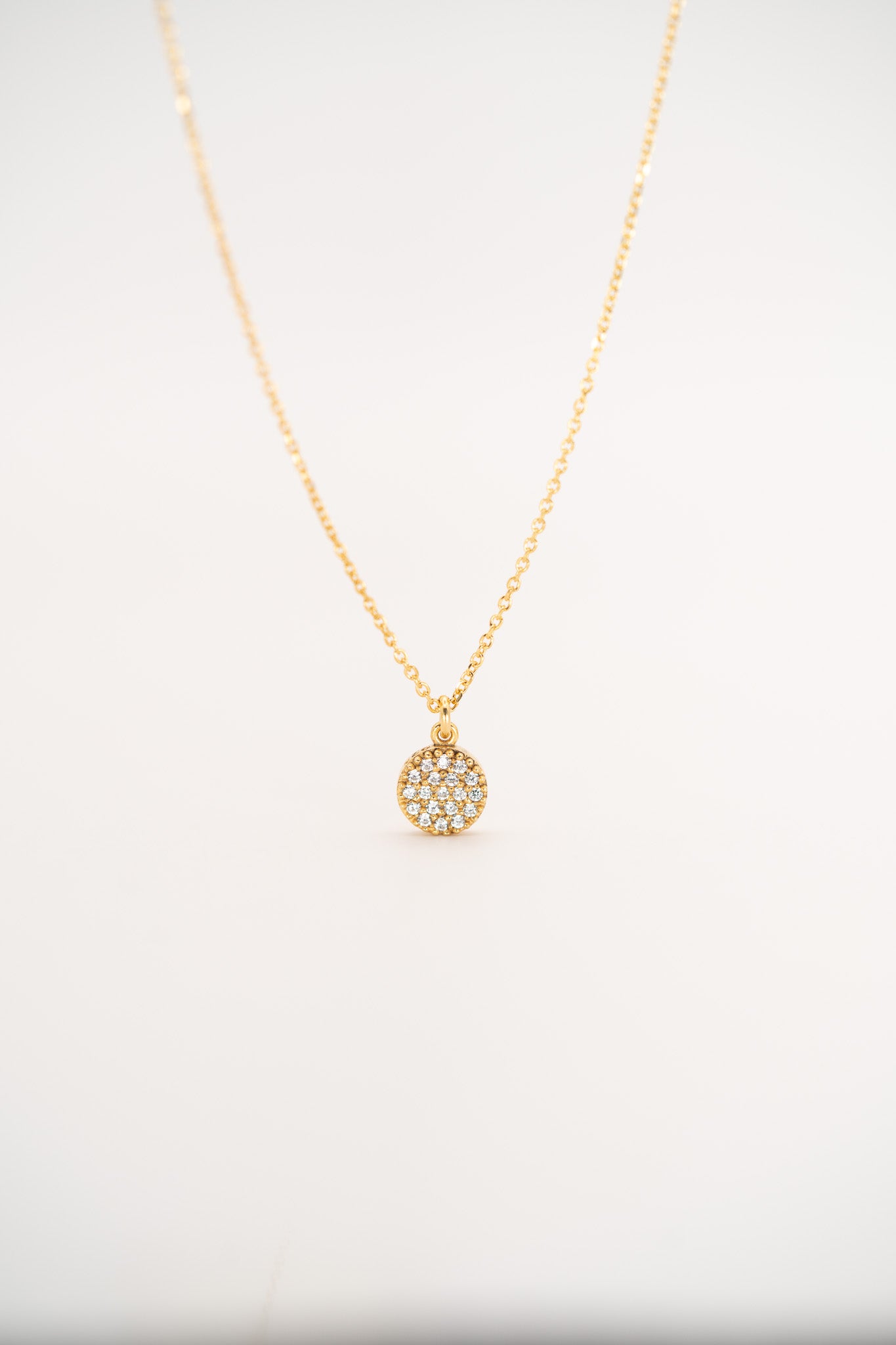 Radiance Pave Disc Necklace