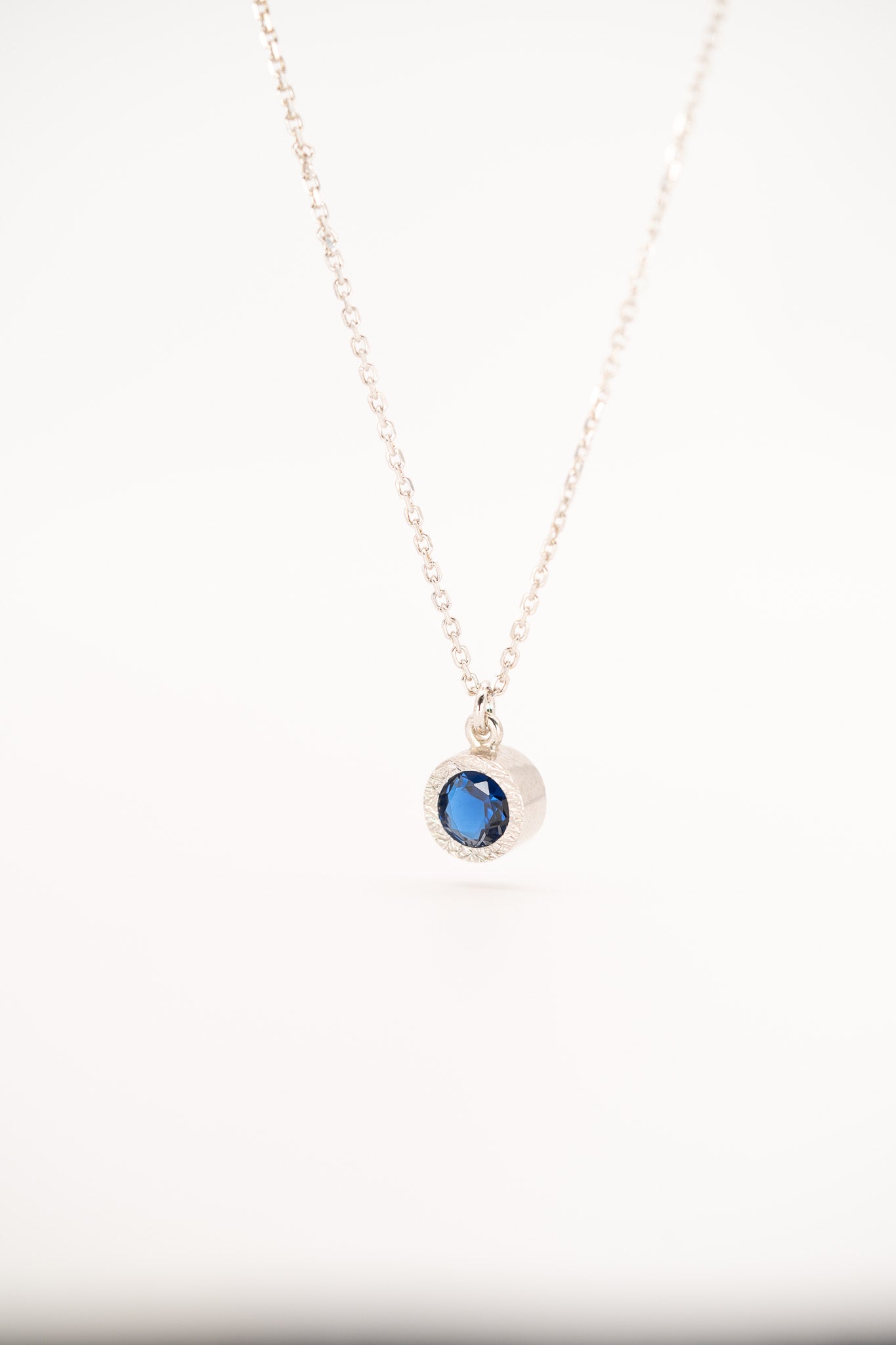 Midnight Sapphire Pendant Necklace