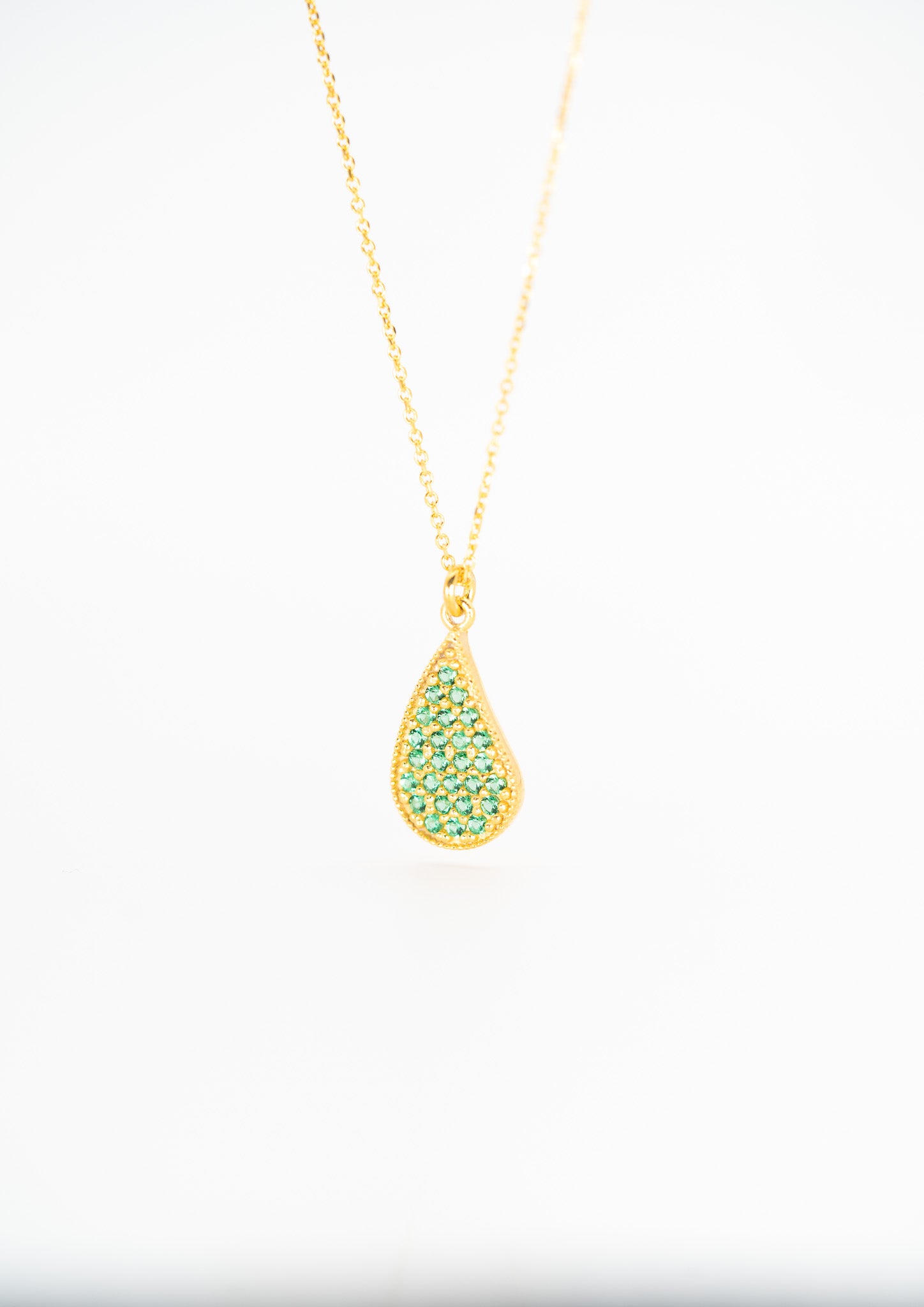 Emerald Radiance Teardrop Pendant