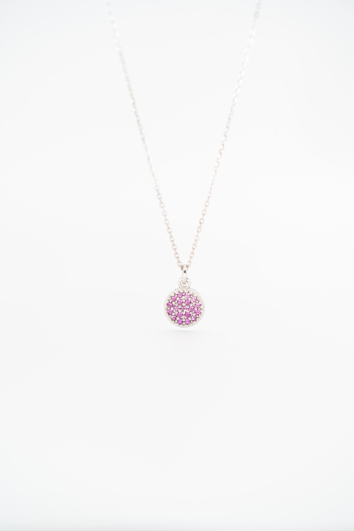 Radiant Rose Pave Pendant Necklace