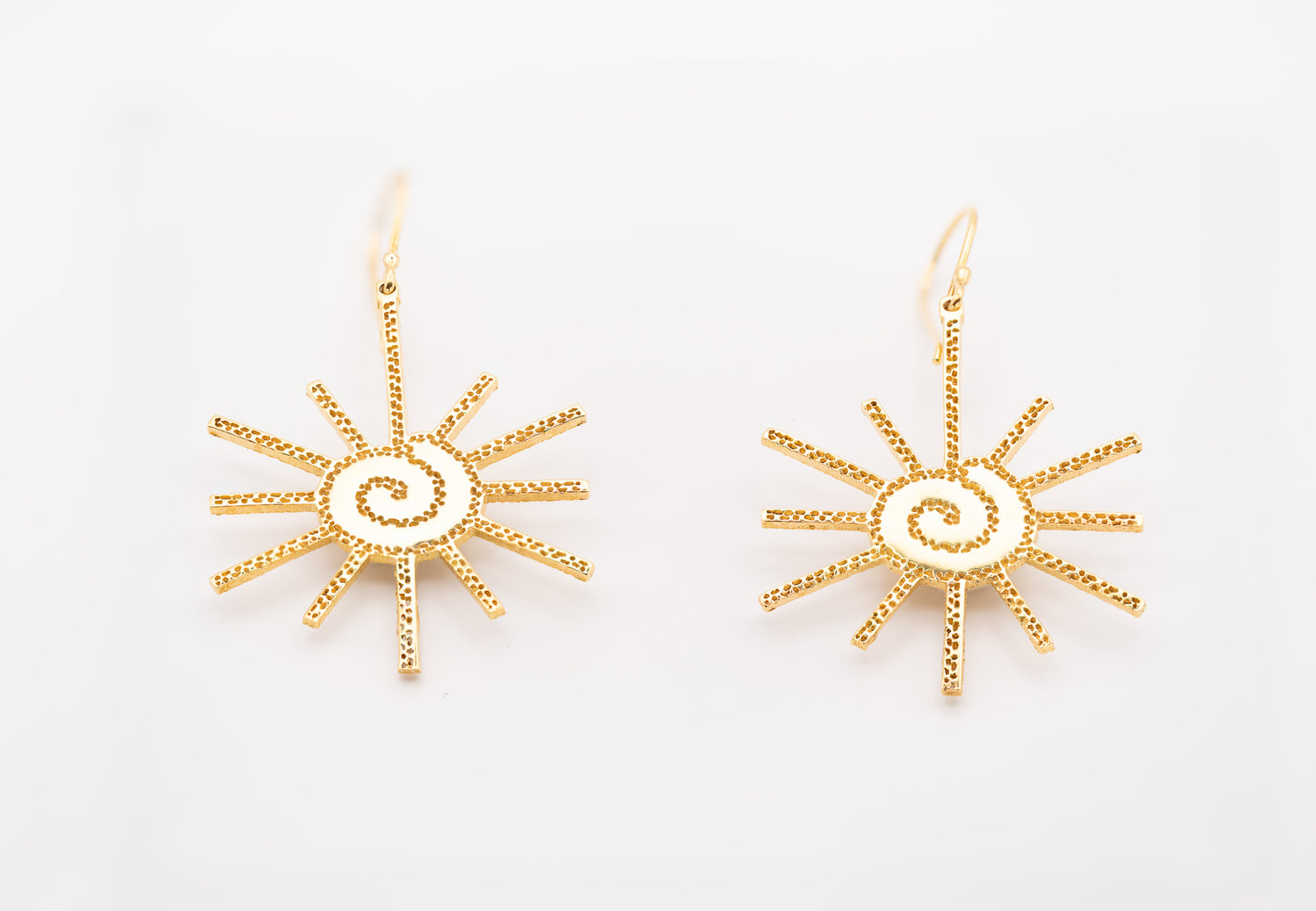 Sun Spiral Statement Earrings
