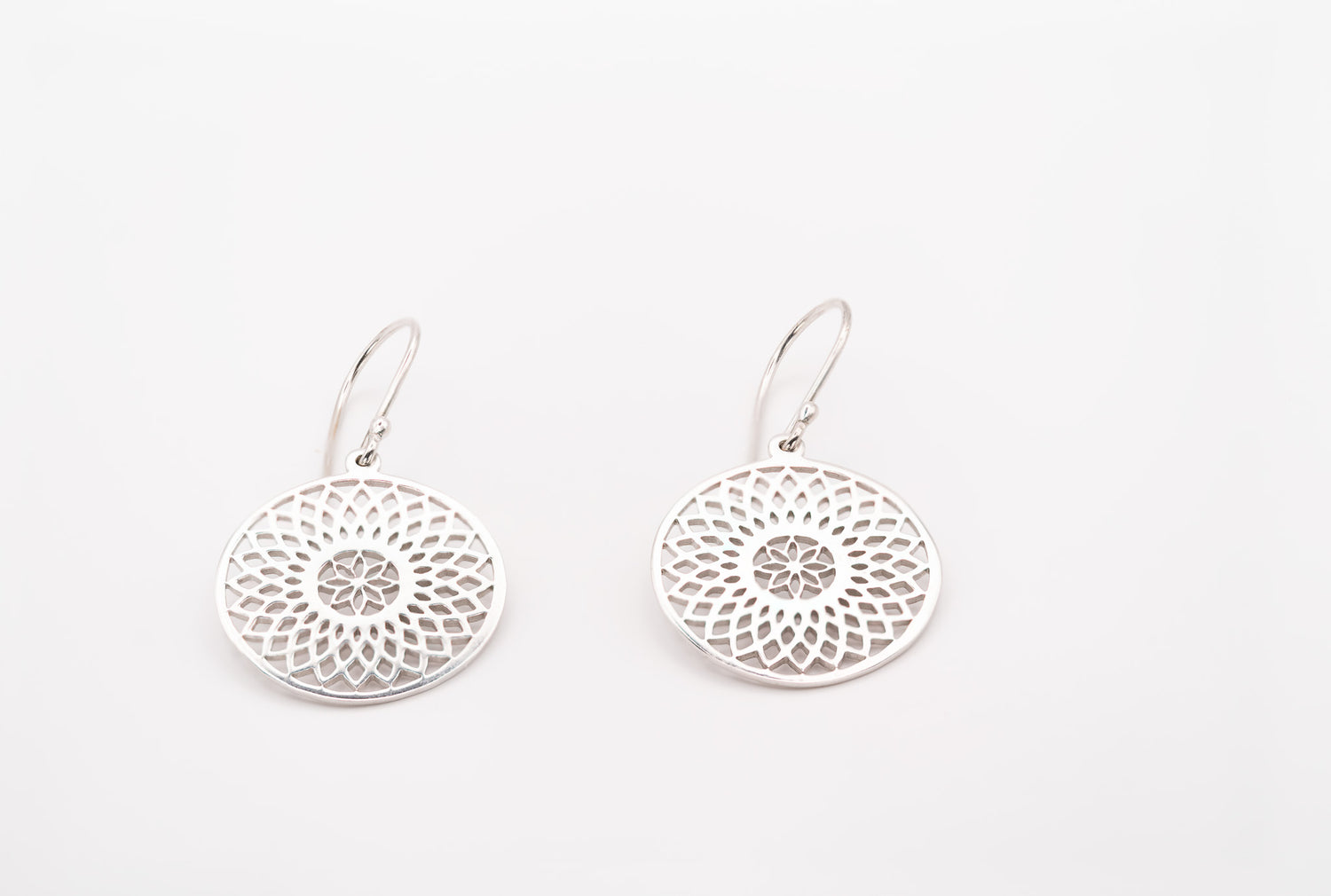 Mandala Harmony Silver Earrings