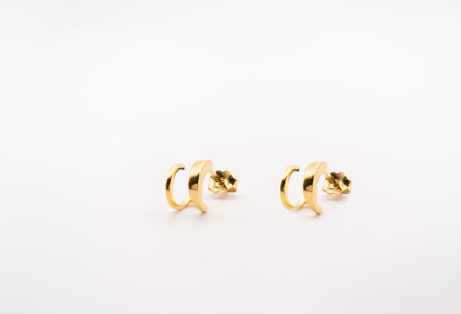 Golden Dual Band Ear Cuffs