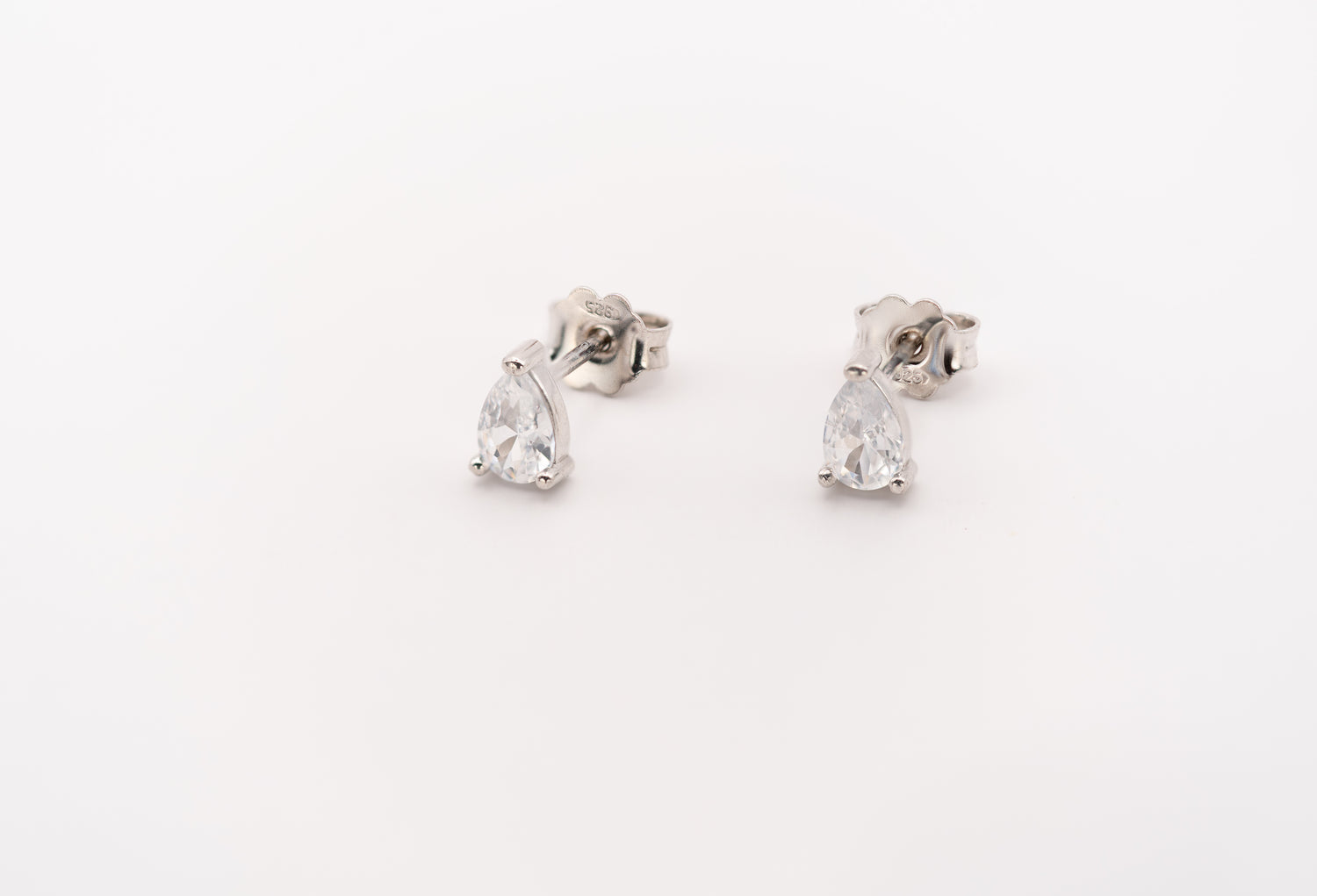 Elegant Teardrop Cubic Zirconia Stud Earrings