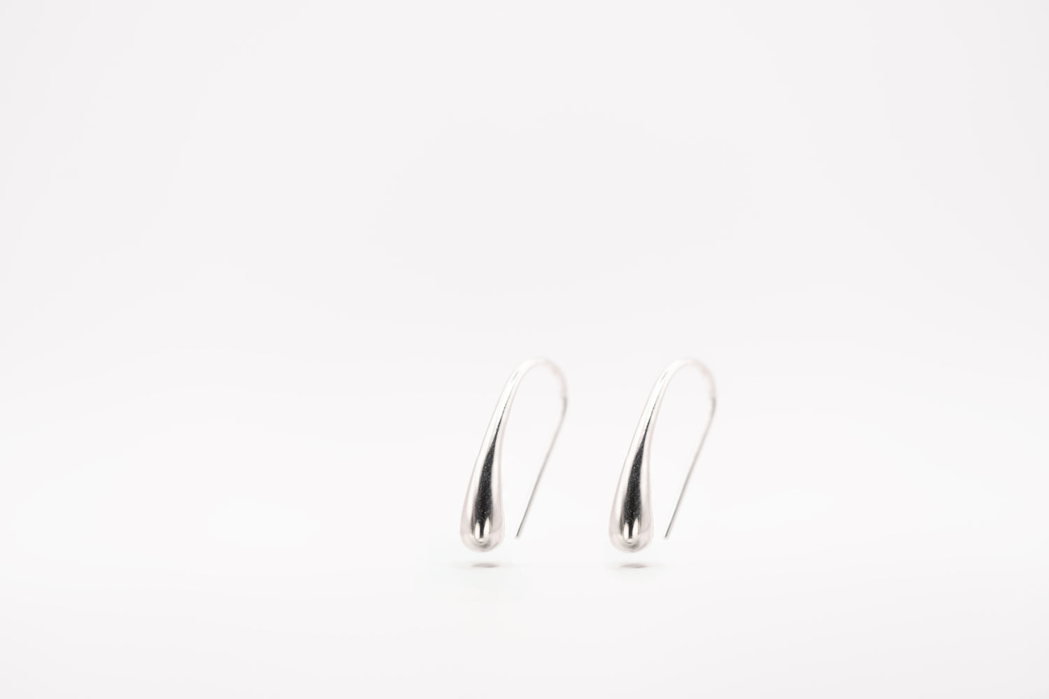 Minimalist Sterling Silver Droplet Earrings