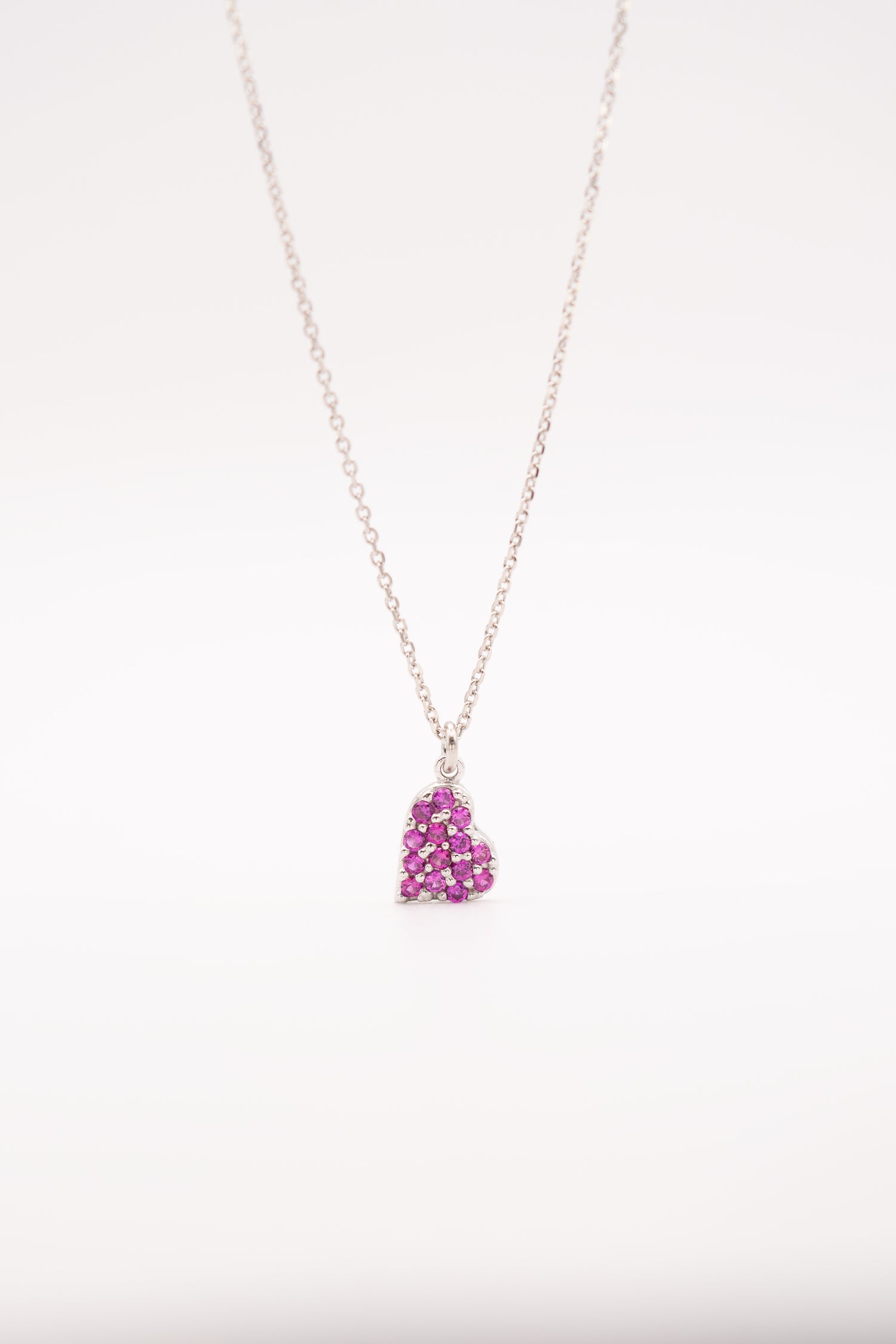 Pink Passion Tilted Heart Pendant
